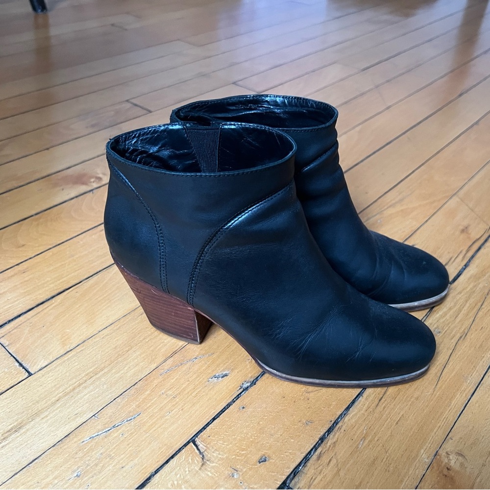 Rachel Comey Mars Black Leather Ankle Booties